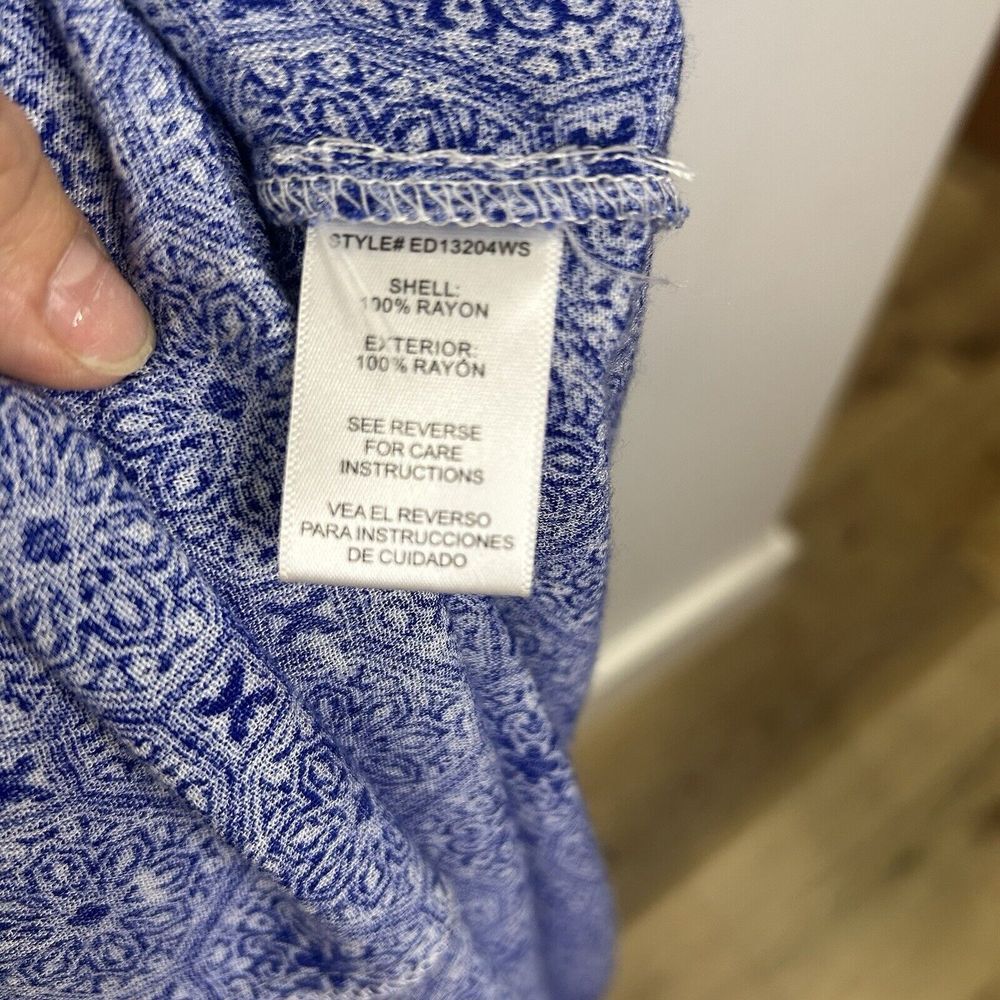En Creme‎  Maxi Sundress Size Small blue Color 100% Rayon - Picture 11 of 11